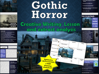 Preview of Gothic / Halloween Creative Writing (Lesson & Worksheet)