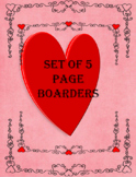 Gothic Heart Theamed Page Boarders (Set of 5)