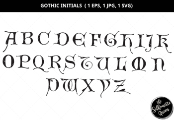 Gothic Initials svg, ornate letters svg, vintage alphabet svg | TPT