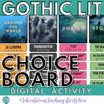 Preview of Gothic Literature:  Digital Choice Board Activity