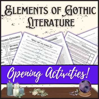 Preview of Gothic Literature Introduction Activities