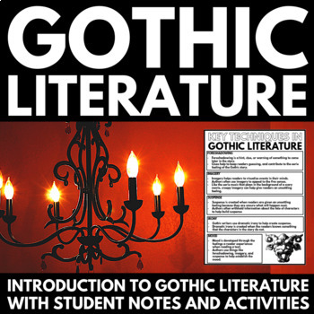 Preview of Gothic Literature Introduction - Gothic Short Stories - Notes and Activities