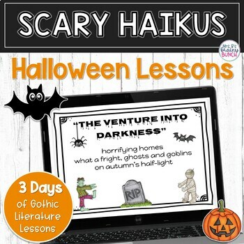 Preview of Halloween Poetry Lessons and Activities | Scary, Gothic Haikus