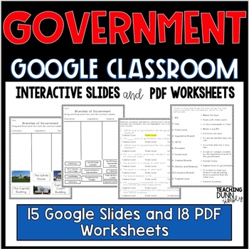 Preview of Branches of Government - Google Classroom