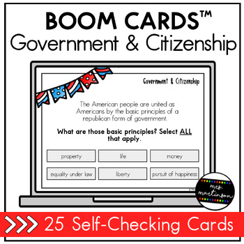 Preview of Government & Citizenship | Boom Cards | Digital Task Cards