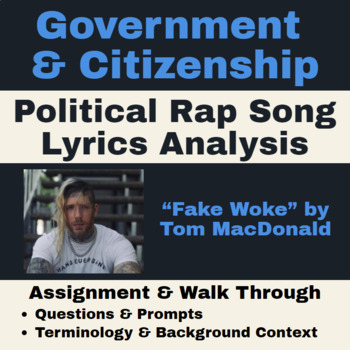 Preview of Government & Citizenship: Political Rap Song-Lyrics Analysis & Critical Thinking