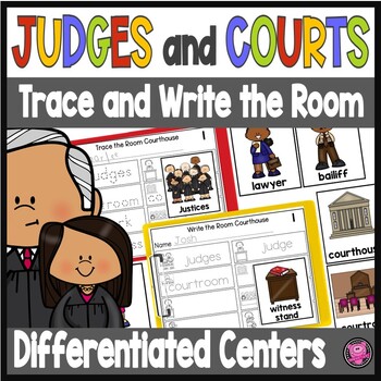 Preview of Government & Civics Social Studies Center Activities Courts & Judges K-1st Grade