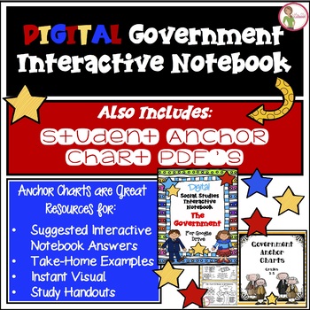 Preview of GOVERNMENT Interactive & FREE Anchor Charts - GOOGLE Use - Distance Learning