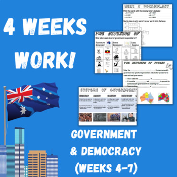 Preview of Year 7 Civics & Citizenship - Week 4-7 (Government & Democracy)