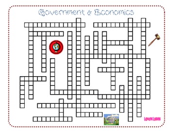 Government Crossword Worksheets Teaching Resources Tpt