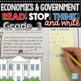 Government Reading Comprehension Passages 3rd Grade Includ
