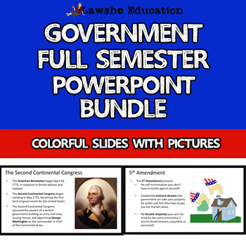 Preview of Government Full Semester PowerPoint Class Discussion
