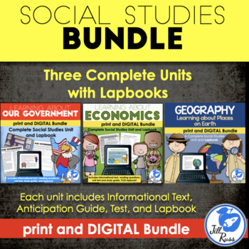 Preview of Government, Geography, Economics Print & Digital Bundle Distance Learning