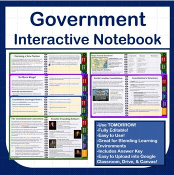 Preview of Government Interactive Notebook