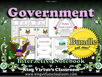 Preview of Government Interactive Notebook BUNDLE - King Virtue's Classroom