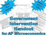 Government Intervention - AP microeconomics handout