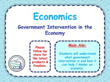 Preview of Government Intervention in the Economy - Ways to Correct Market Failure