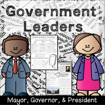Preview of Government Leaders: Mayor, Governor, President - 1st & 2nd Social Studies