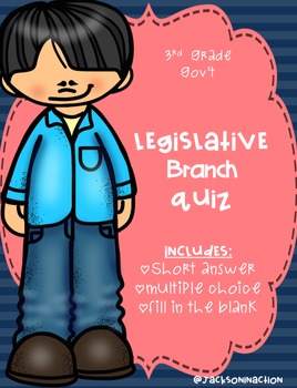 Preview of Government Legislative Branch Quiz