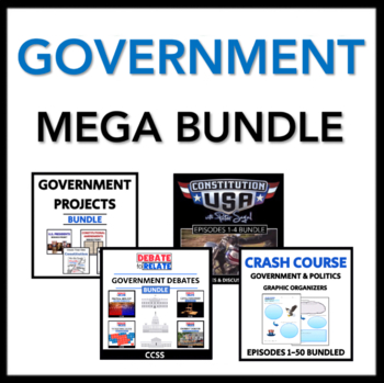 Preview of Government MEGA BUNDLE: Projects, Debates, & Viewing Guides
