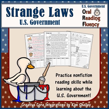 Preview of Government Nonfiction Fluency - Strange Laws