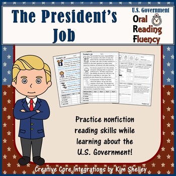 Preview of Government Nonfiction Fluency - The President's Jobs