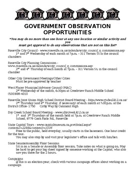 Preview of Government Observation Opportunities