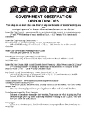 Government Observation Opportunities