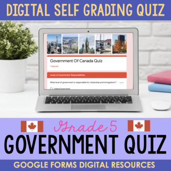 Preview of Government Of Canada - Digital Self Grading Quiz #distancelearning