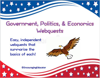 Preview of Government, Politics, and Economics Webquests