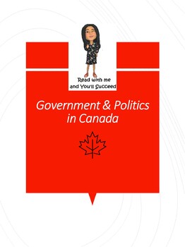 Preview of Government & Politics in Canada CLOZE NOTES