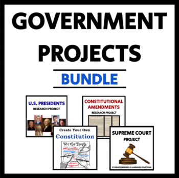 Preview of Government Projects Bundle - CCSS