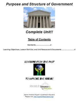 Preview of Government Purpose, Structure and Limitations COMPLETE UNIT