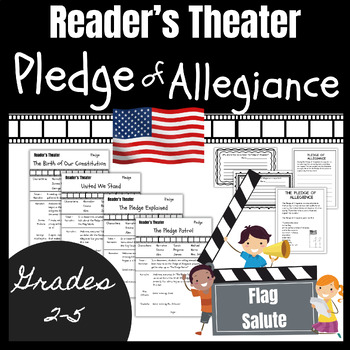 Preview of Pledge of Allegiance Readers Theater Plays Elementary Scripts on Flag Salute