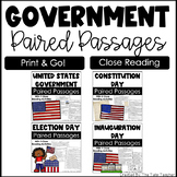 Government Reading Comprehension Paired Passages BUNDLE Cl