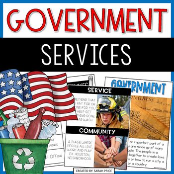 Preview of 2nd Grade Social Studies - Government Services & Community Helpers Activities