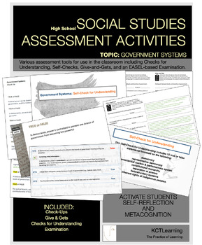 Preview of Government Systems Assessment Activities (Canadian Curriculum)