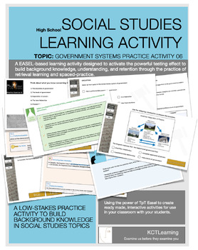 Preview of Government Systems Learning Activity: GOVERNMENT 06 (Canadian Curriculum)