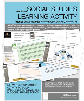 Preview of Government Systems Learning Activity: GOVERNMENT 07 (Canadian Curriculum)