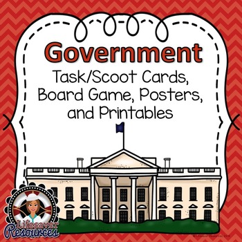 Preview of Government Game, Posters, Reading Passage with Questions