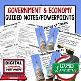Government & The Economy Guided Notes & PowerPoint,  Econo