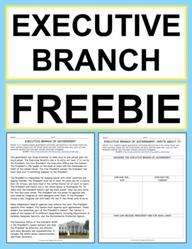 Preview of Executive Branch Freebie