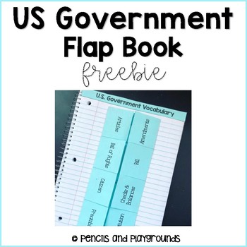 Preview of Government Vocabulary Flap Book Freebie