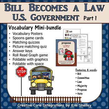 Preview of Government Vocabulary Mini-Set Bill Becomes Law 1