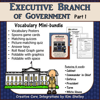Preview of Government Vocabulary Mini-Set Executive 1