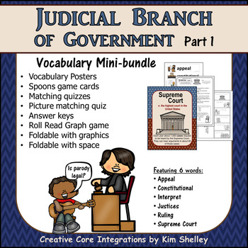 Preview of Government Vocabulary Mini-Set Judicial 1