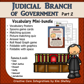 Preview of Government Vocabulary Mini-Set Judicial 2
