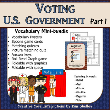 Preview of Government Vocabulary Mini-Set Voting 1