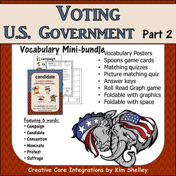 Preview of Government Vocabulary Mini-Set Voting 2