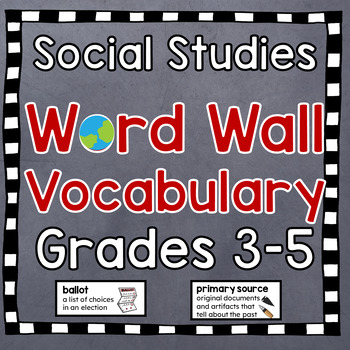 Preview of Government Vocabulary Word Wall and Activities